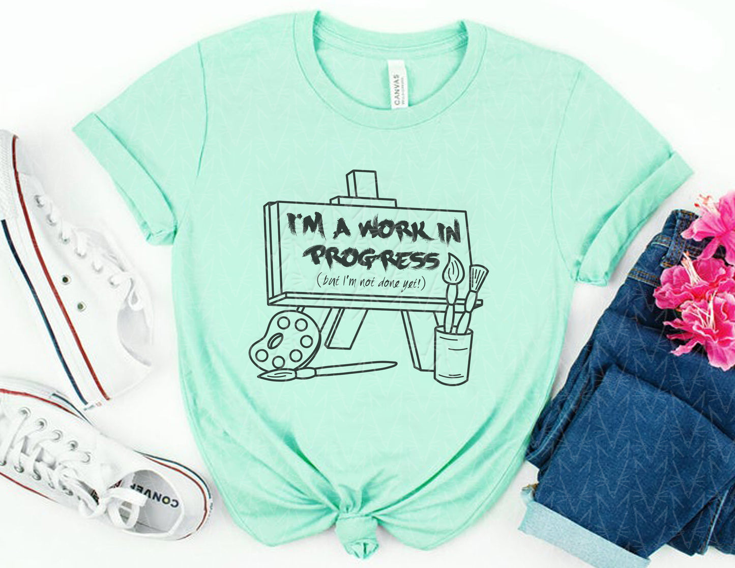 I'm a Work in Progress Shirt (Black Graphic)