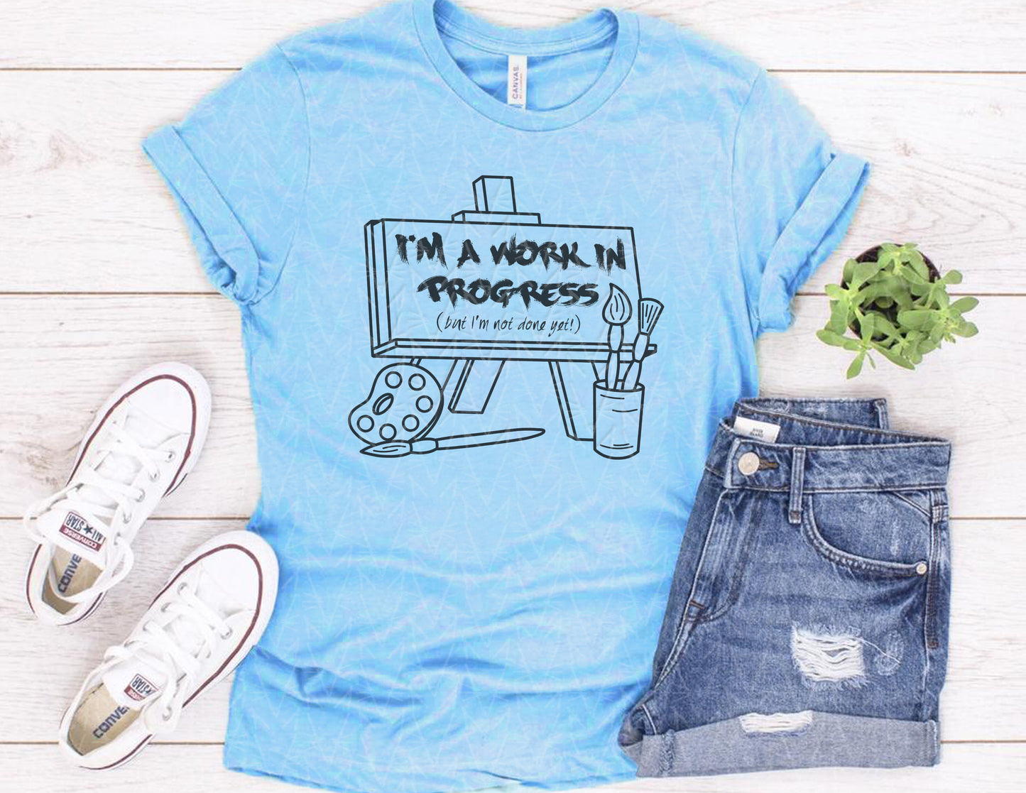 I'm a Work in Progress Shirt (Black Graphic)