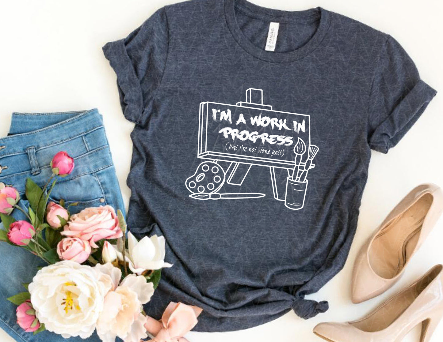 I'm a Work in Progress Shirt (White Graphic)