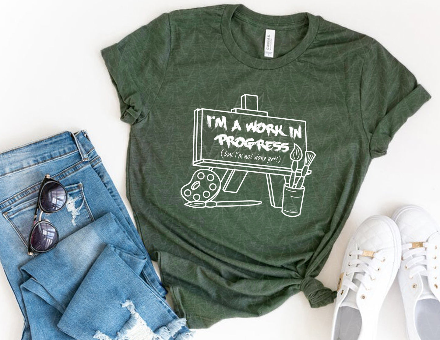 I'm a Work in Progress Shirt (White Graphic)