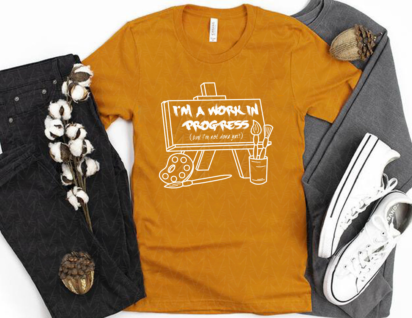 I'm a Work in Progress Shirt (White Graphic)