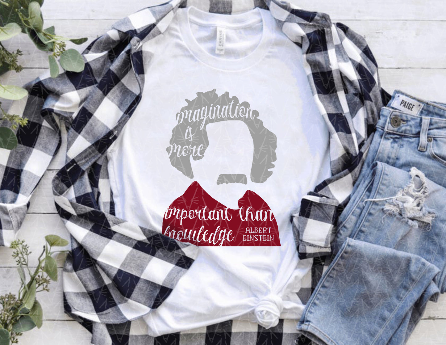 Importance of Imagination Quote Shirt (Color Graphic)