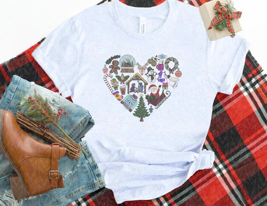 Keep Christmas in your Heart Shirt (Faded Color Graphic)