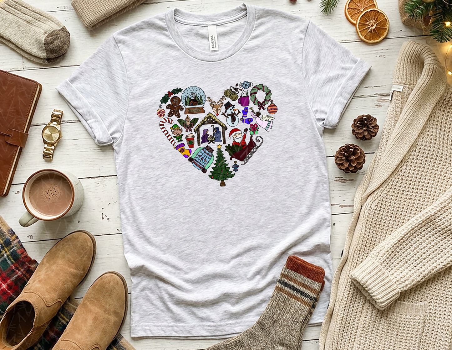 Keep Christmas in your Heart Shirt (Full Color Graphic)