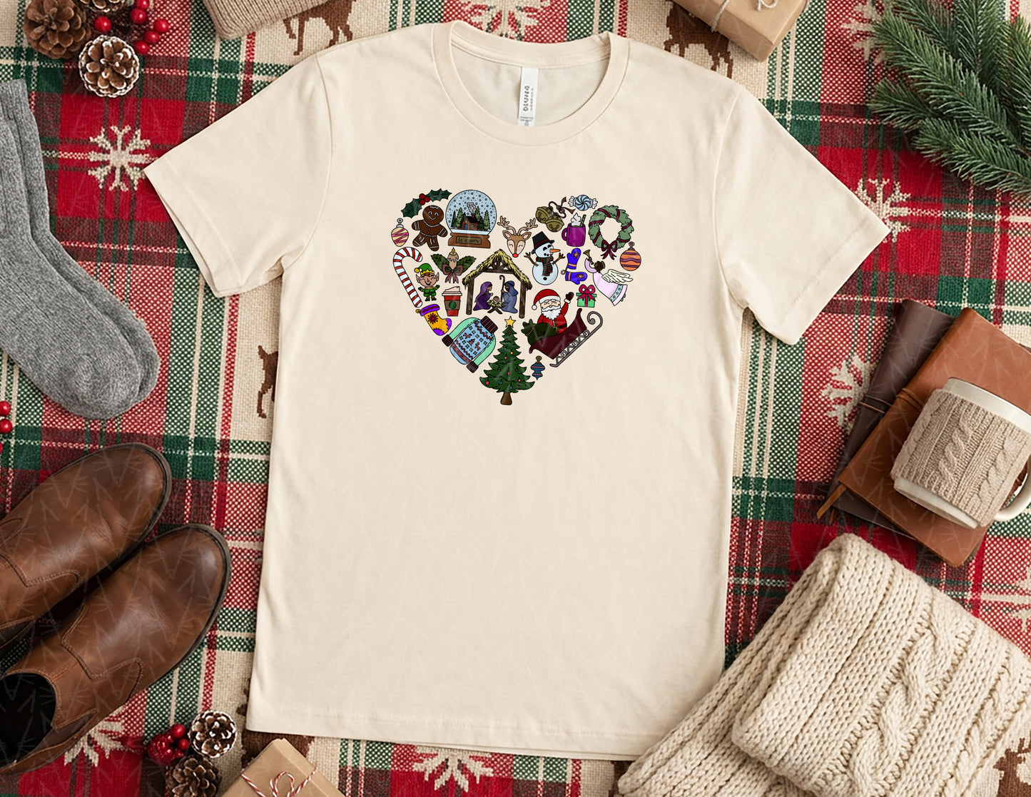 Keep Christmas in your Heart Shirt (Full Color Graphic)