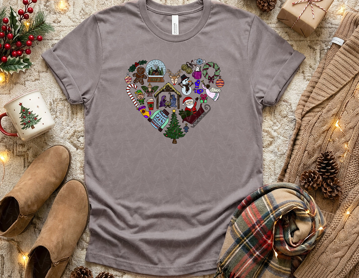 Keep Christmas in your Heart Shirt (Full Color Graphic)