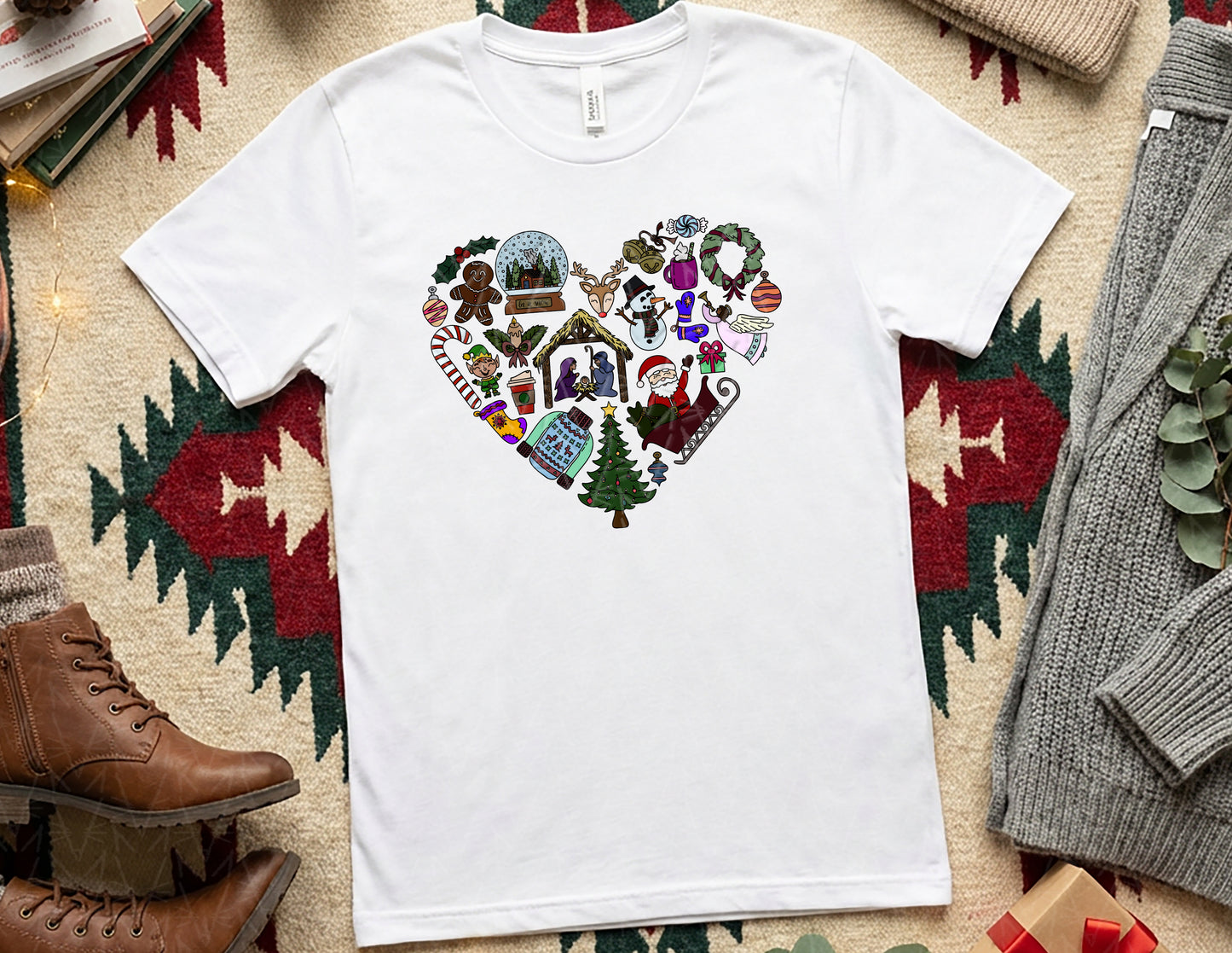 Keep Christmas in your Heart Shirt (Full Color Graphic)