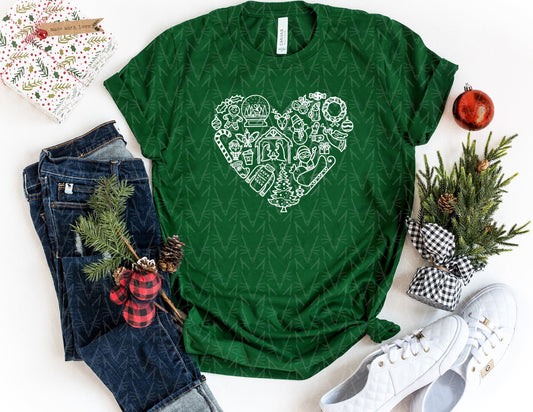 Keep Christmas in your Heart Shirt (White Graphic) - CLOSET CLEANOUT SALE!