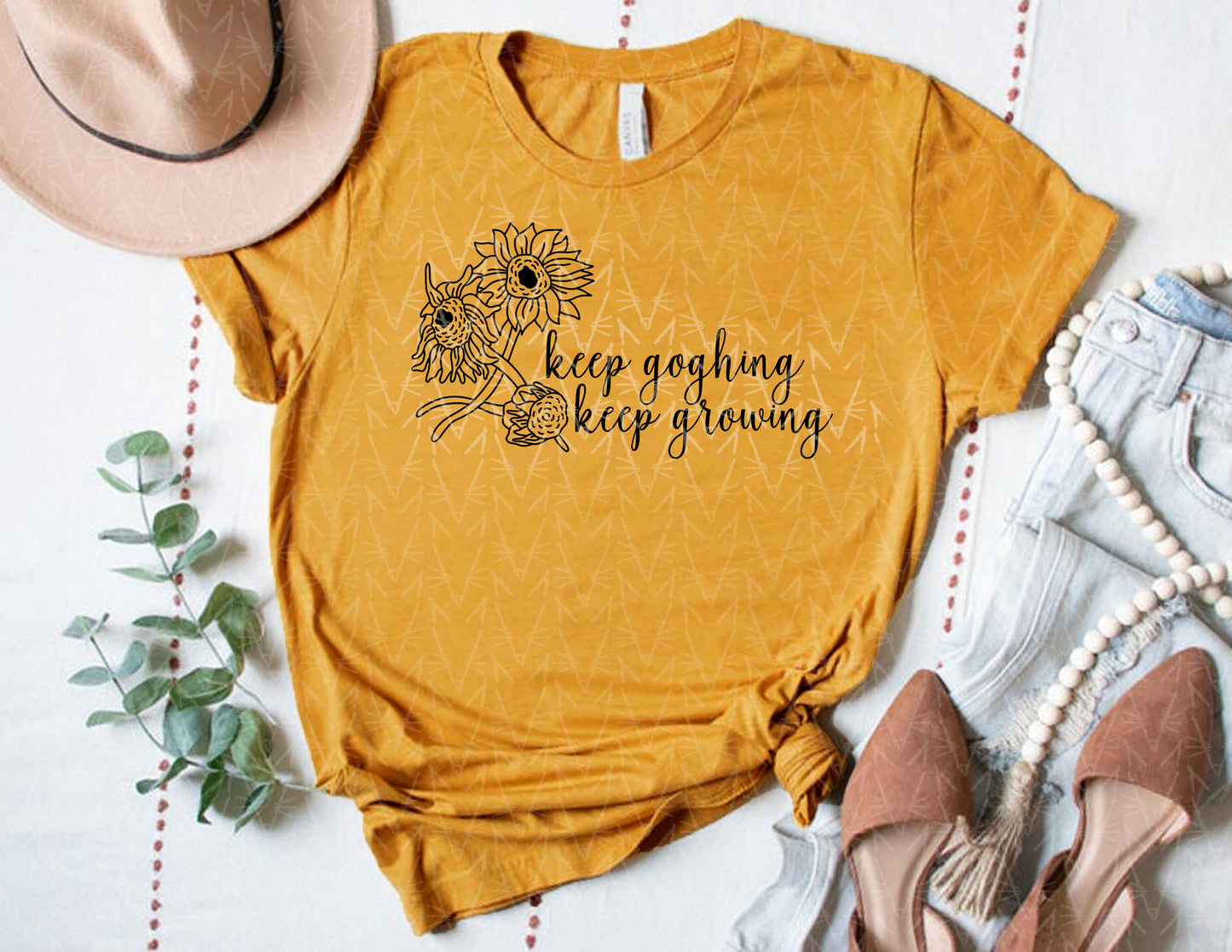 Keep Goghing & Growing Shirt (Black Graphic)