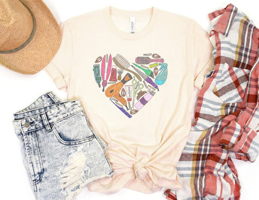 Love is in the Hair Shirt (Faded Color Graphic)