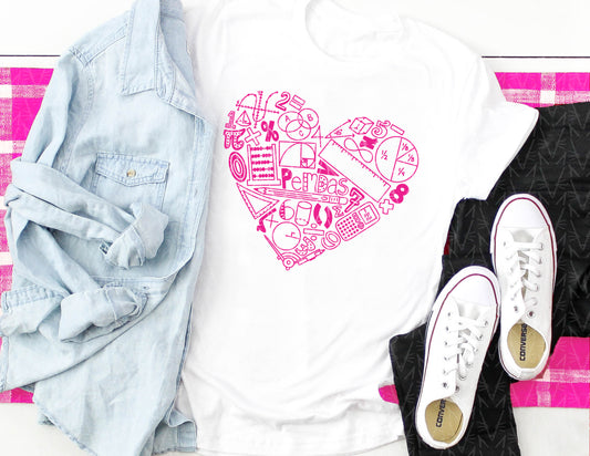 Add Some Love & Multiply It Shirt (Valentine's Color Combo)