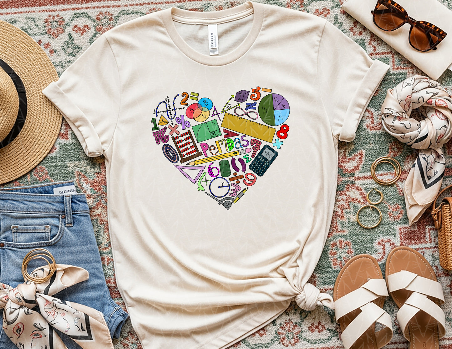 Add Some Love & Multiply It Shirt (Full Color [PEMDAS] Graphic)