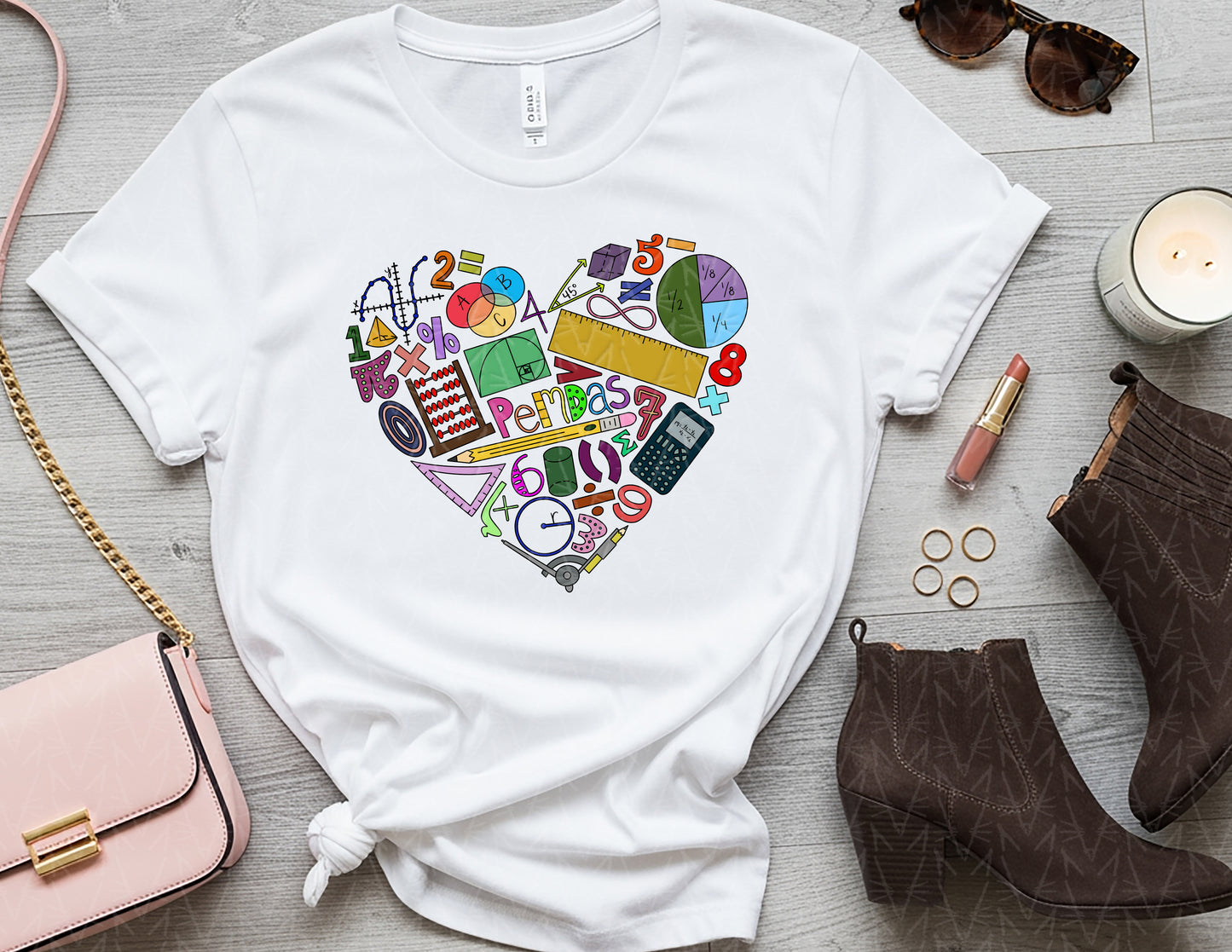 Add Some Love & Multiply It Shirt (Full Color [PEMDAS] Graphic)