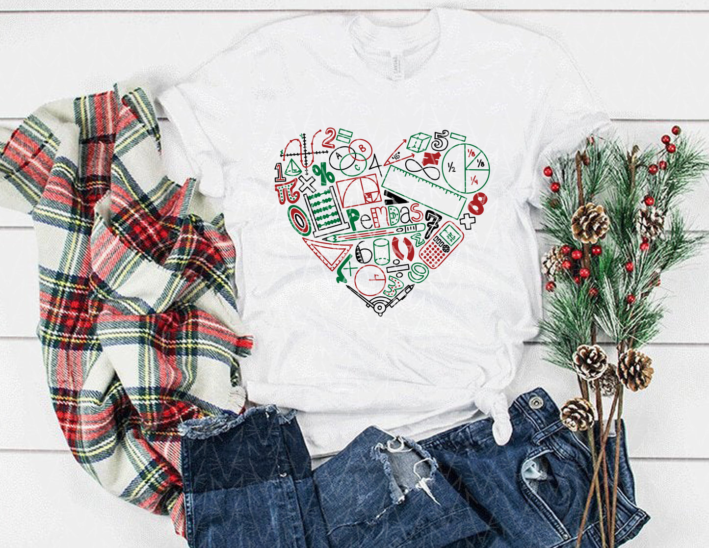 Add Some Love & Multiply It Shirt (Christmas Color Combo)