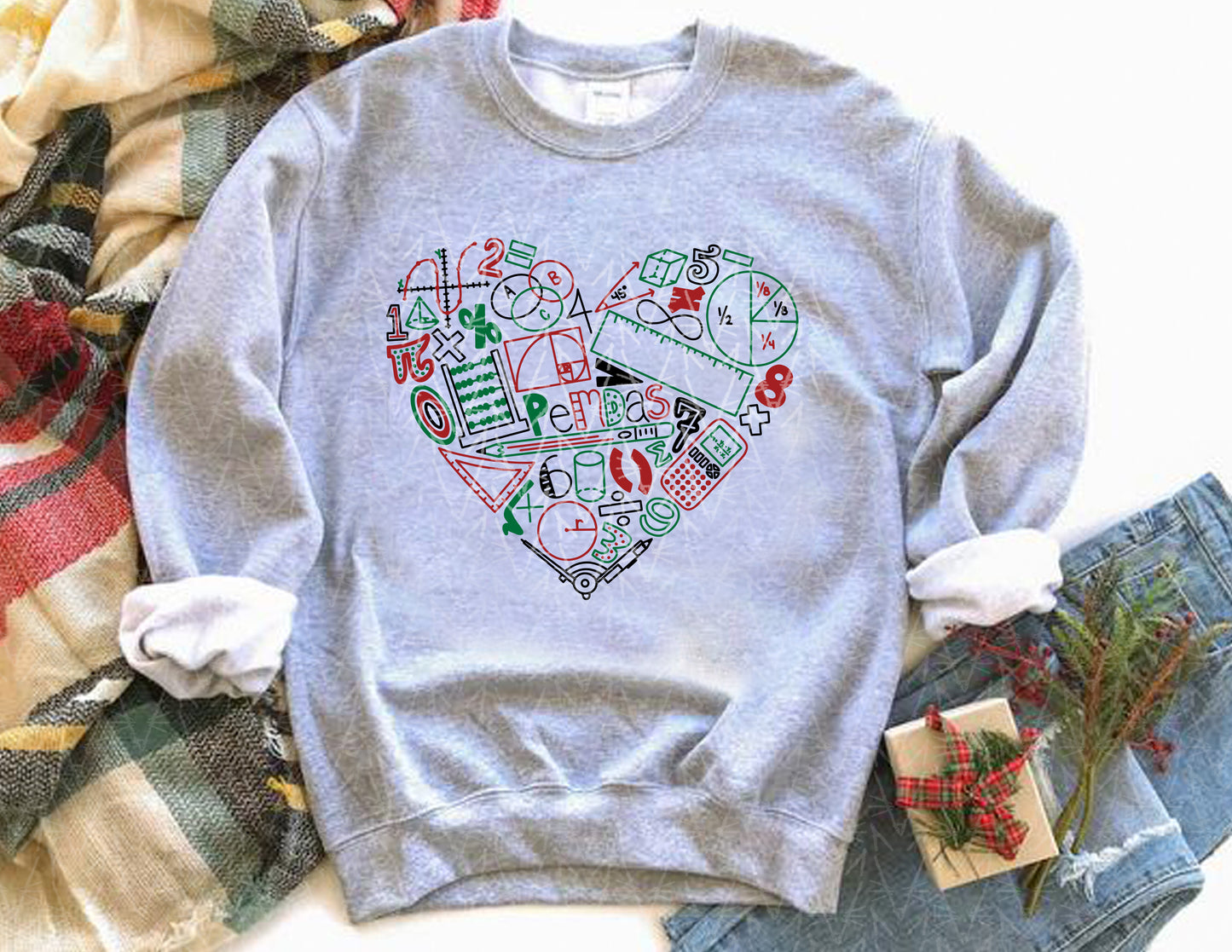 Add Some Love & Multiply It Sweatshirt (Christmas Color Combo)