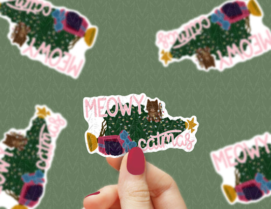 Meowy Catmas Sticker