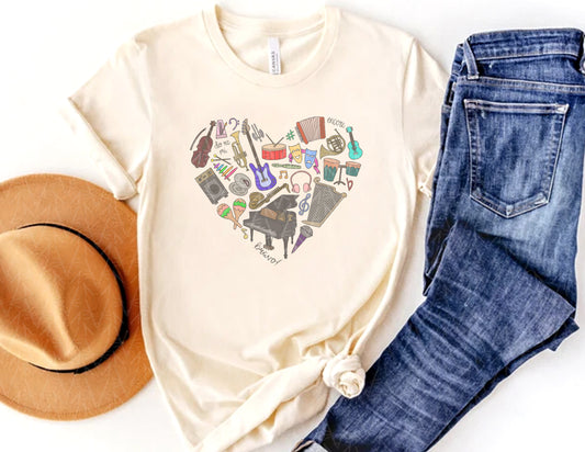 Song In Your Heart Shirt (Faded Color Graphic)