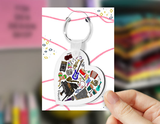 Full Color Song In Your Heart Keychain