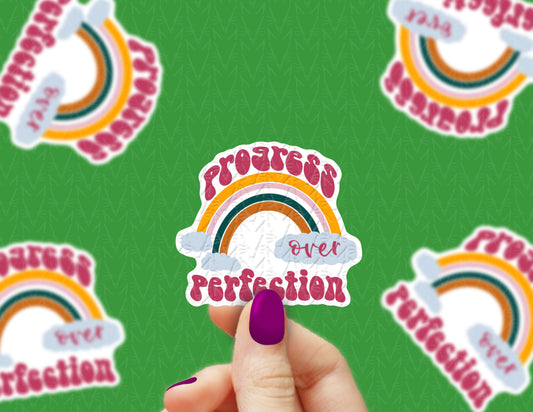 Progress Over Perfection Sticker