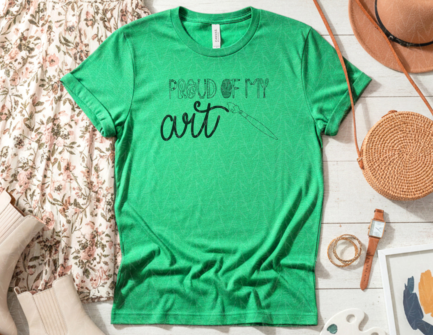 Proud of My Art Shirt (Black Graphic)