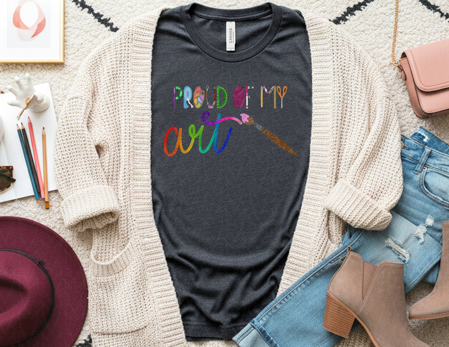Proud of My Art Shirt (Color Graphic)