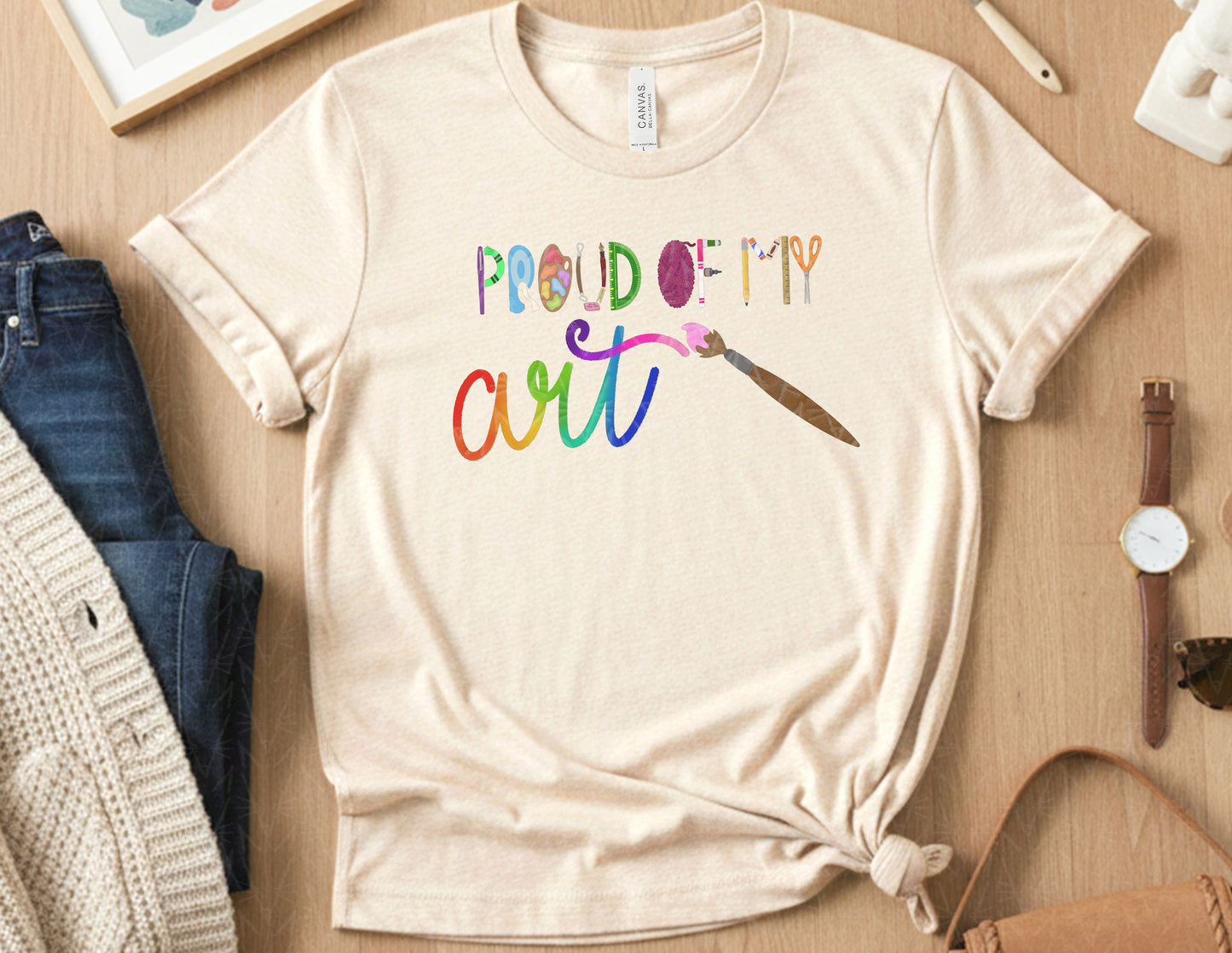 Proud of My Art Shirt (Color Graphic)