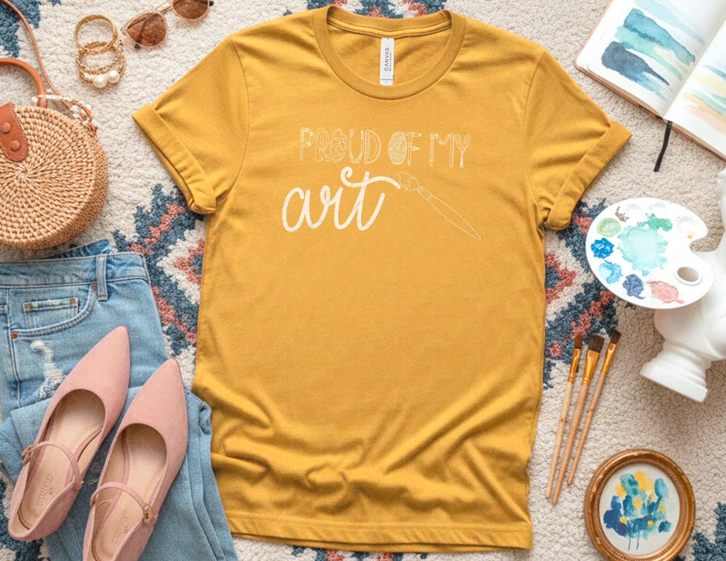 Proud of My Art Shirt (White Graphic)