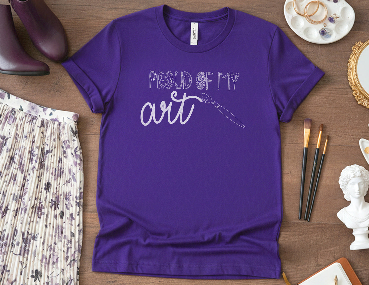 Proud of My Art Shirt (White Graphic)