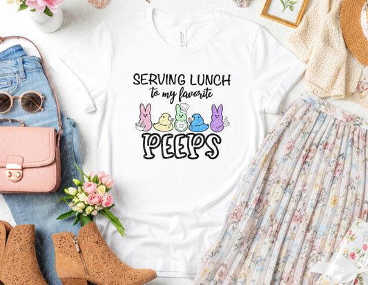 Serving Lunch to My Favorite Peeps Shirt (Color Graphic)