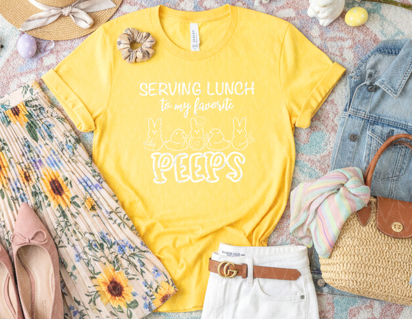 Serving Lunch to My Favorite Peeps Shirt (White Graphic)