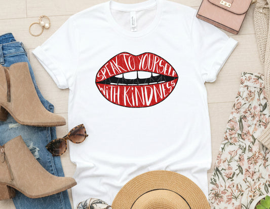 Speak with Kindness Shirt (Red Graphic)