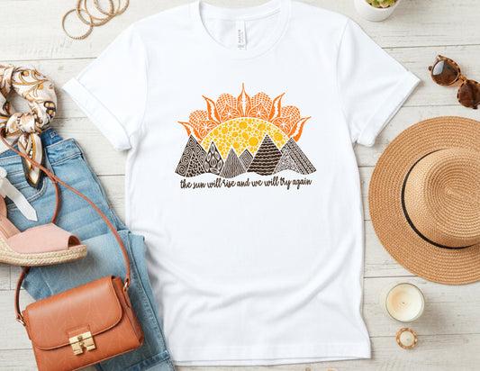 Rise & Try Again Shirt (Color Graphic)