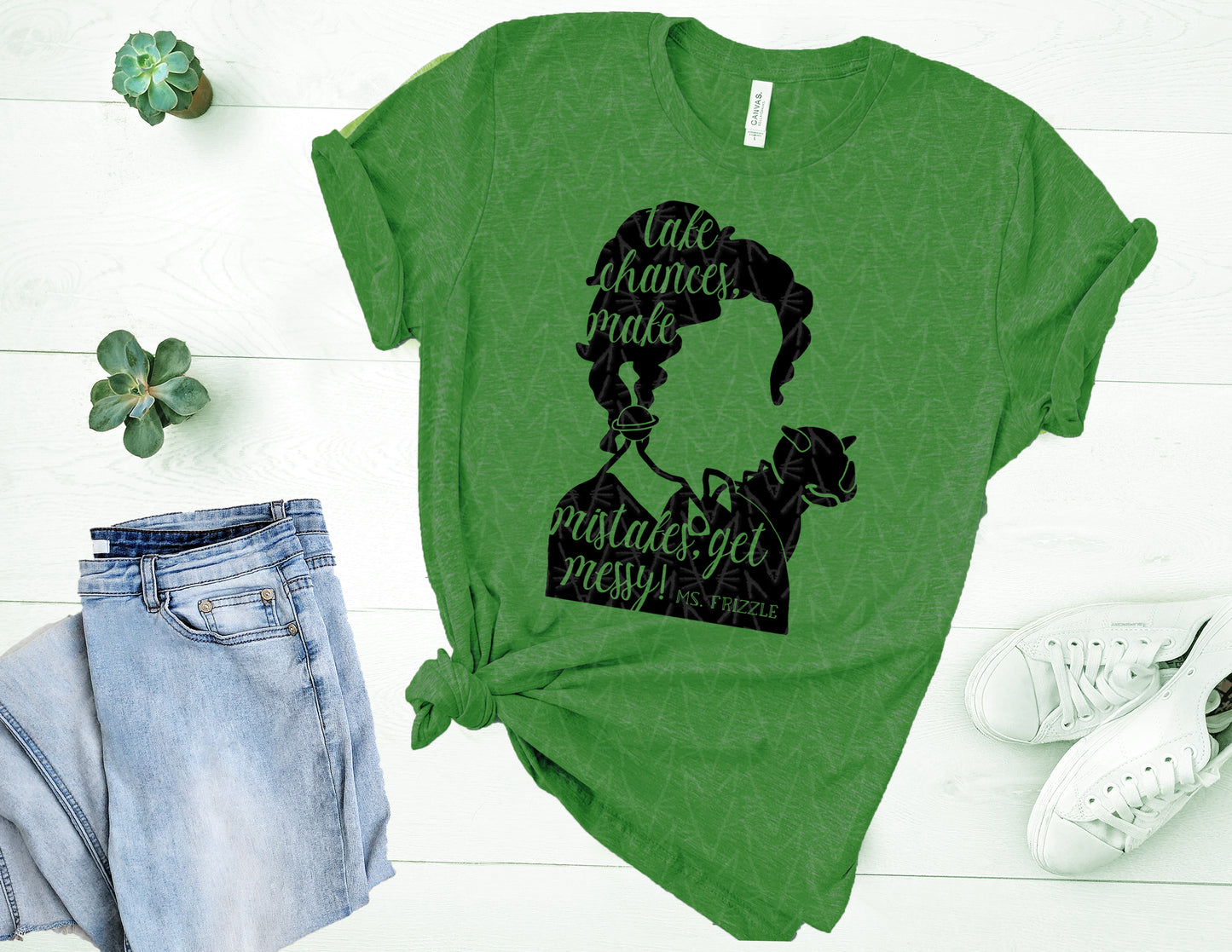Chances, Mistakes, & Messy Quote Shirt (Black Graphic)