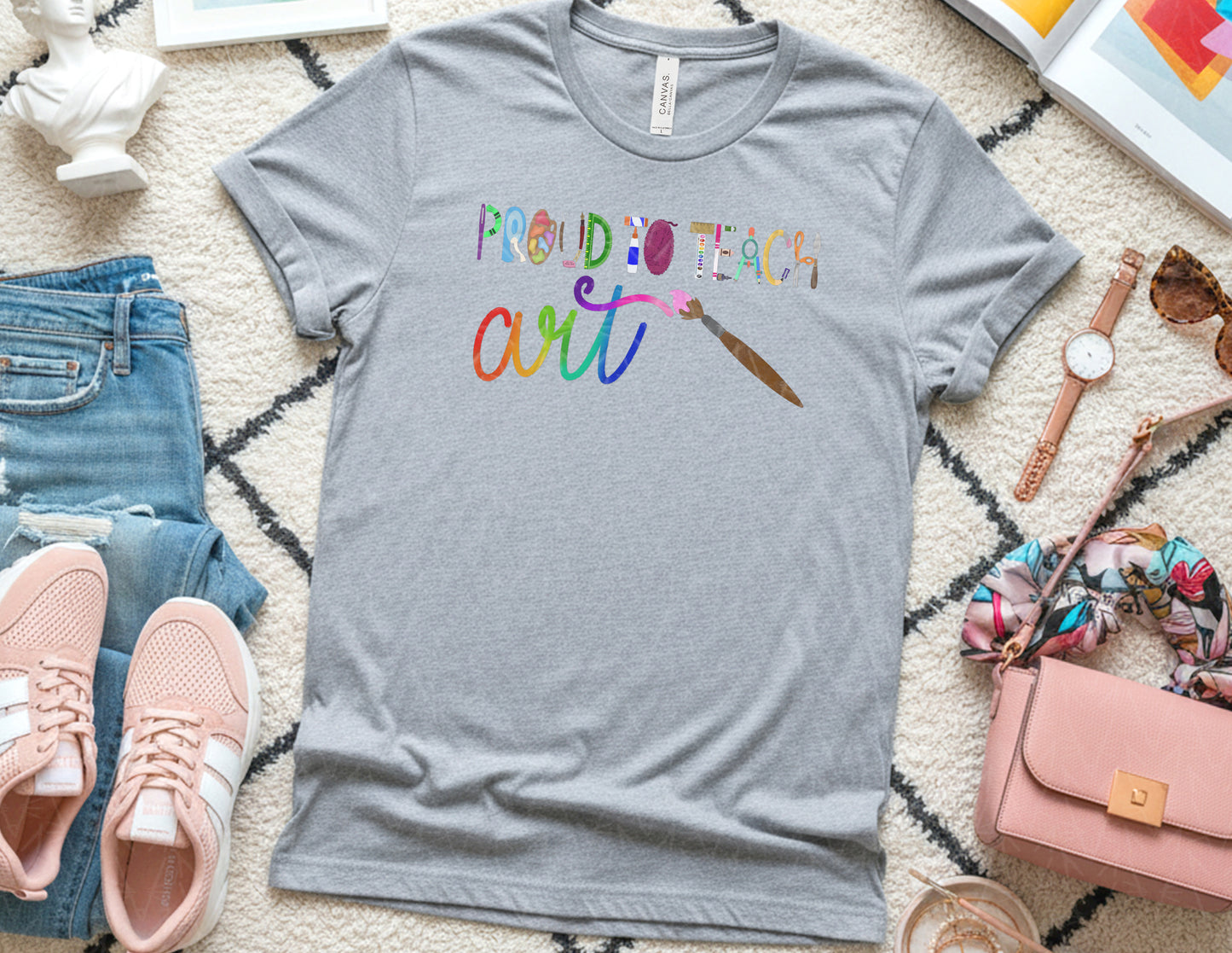 Proud to Teach Art Shirt (Color Graphic)