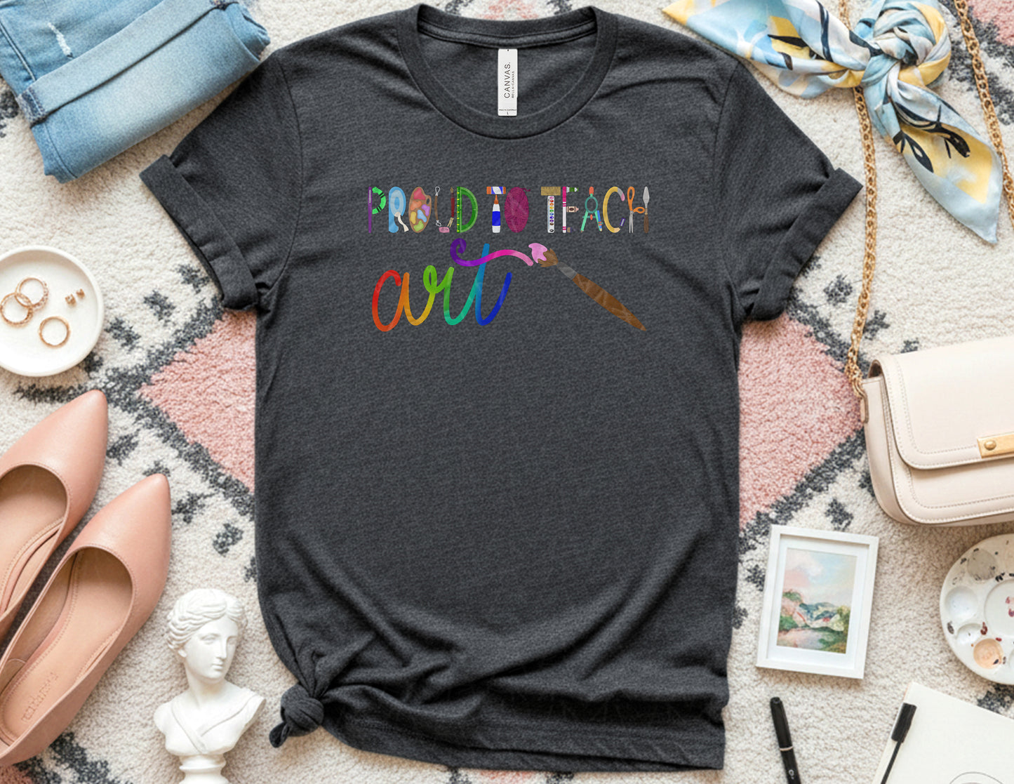 Proud to Teach Art Shirt (Color Graphic)