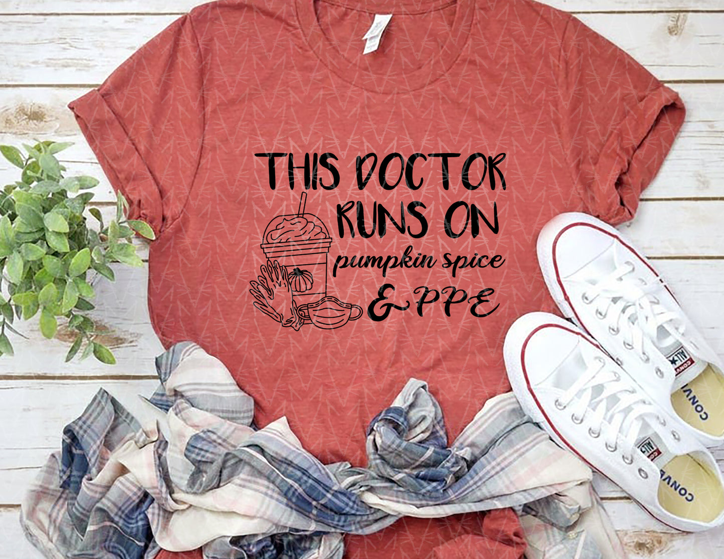 This Doctor Runs on Pumpkin Spice Shirt (Black Graphic)