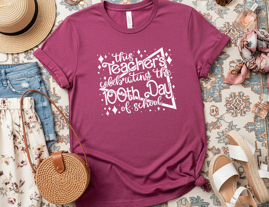 This Teacher's Celebrating The 100th Day (White Graphic)